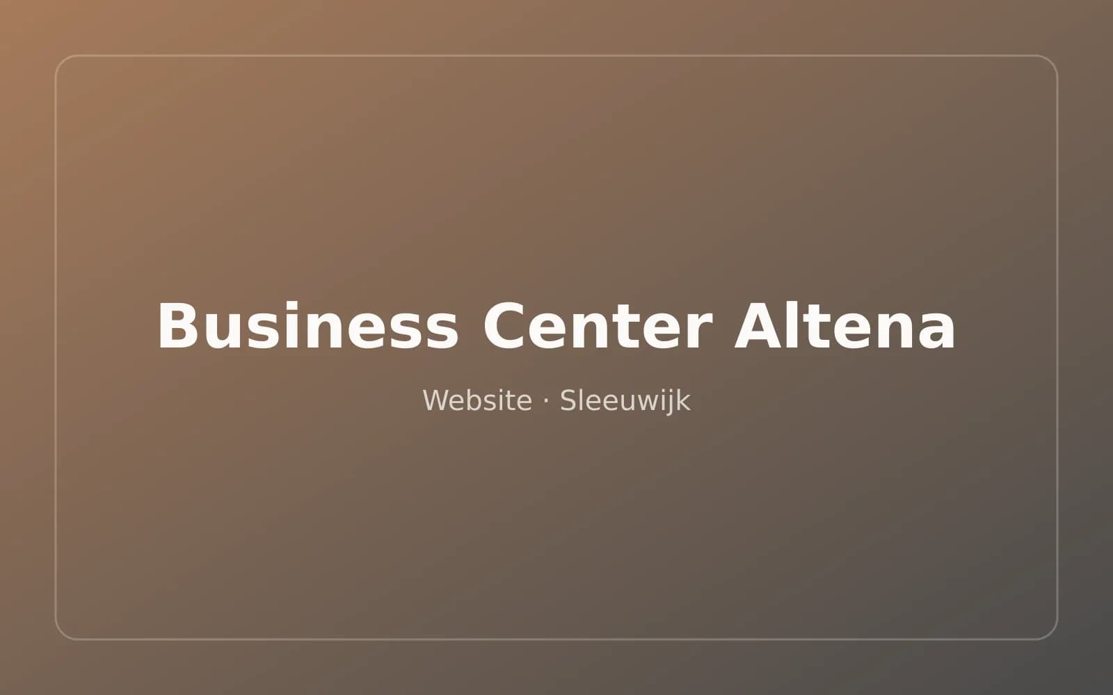 Neutrale projectkaart met de naam Business Center Altena